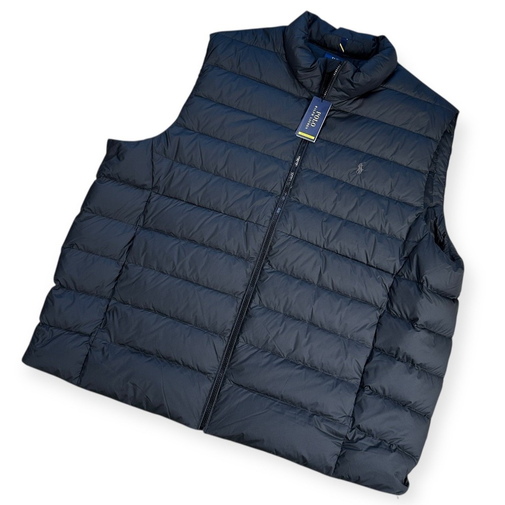 Polo Ralph Lauren Mens Colden Packable Down Vest Black 3XLT Big & Tall New - Picture 2 of 16